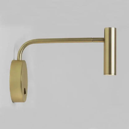Gold-finished adjustable wall lights with a sleek minimalist design for modern matte black led wall bedroom reading lamp
