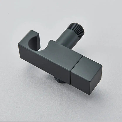 Modern matte black and polished chrome brass bidet faucet handle with threaded spout for decorbites brass bidet faucet