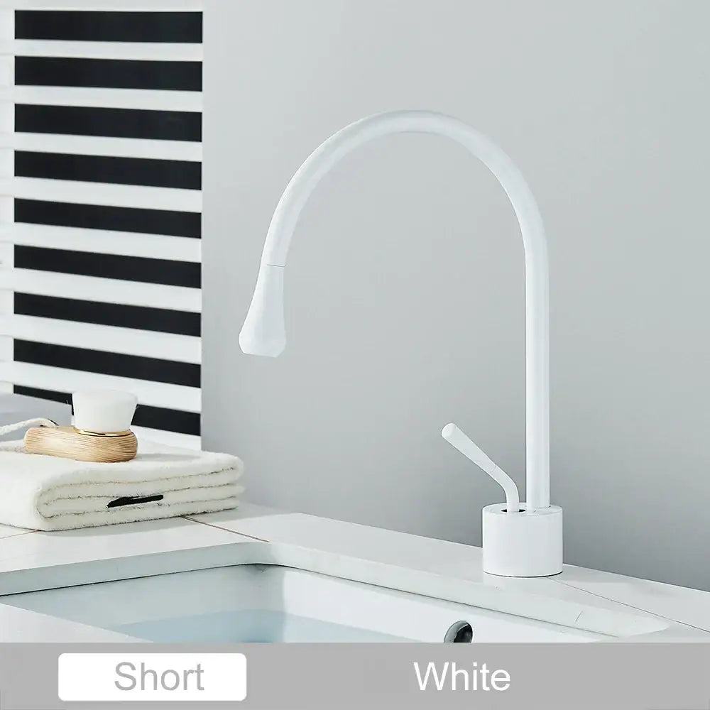 Modern matte black swivel waterfall basin faucet with sleek curved spout complements decorbites gold tall basin design
