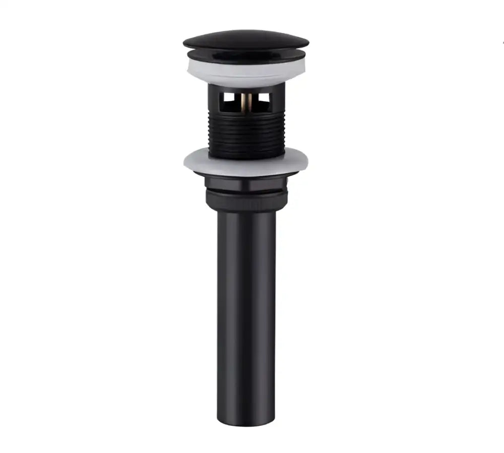 Modern matte black waterfall basin faucet single handle mixer with black matte sink drain and white rubber gaskets