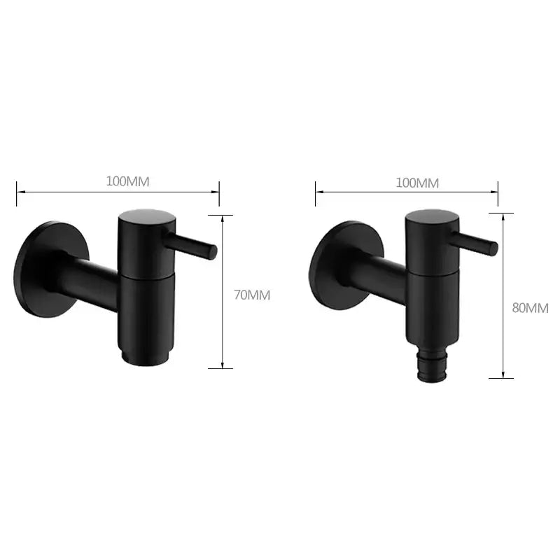 Modern matte brass black garden faucet with a sleek brass black wall mount spout and integrated handle by decorbites brass black