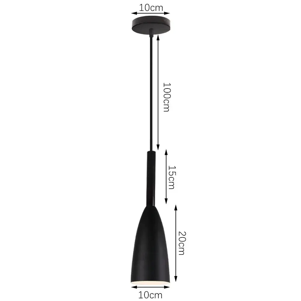 Black matte pendant light with sleek cylindrical stem for kitchen decorbites colorful nordic pendant lighting