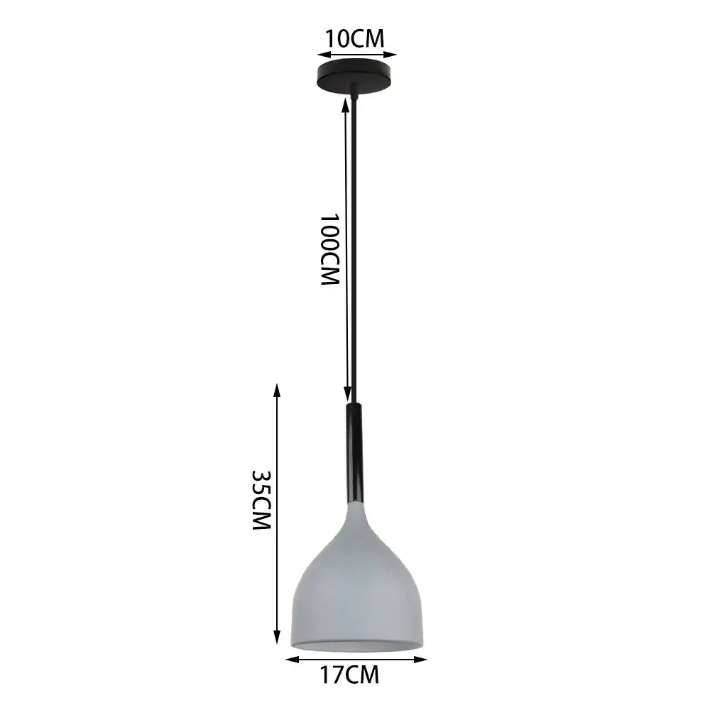 Modern matte colorful nordic pendant light with frosted glass shade and black metal hardware for kitchen decorbites pendant light