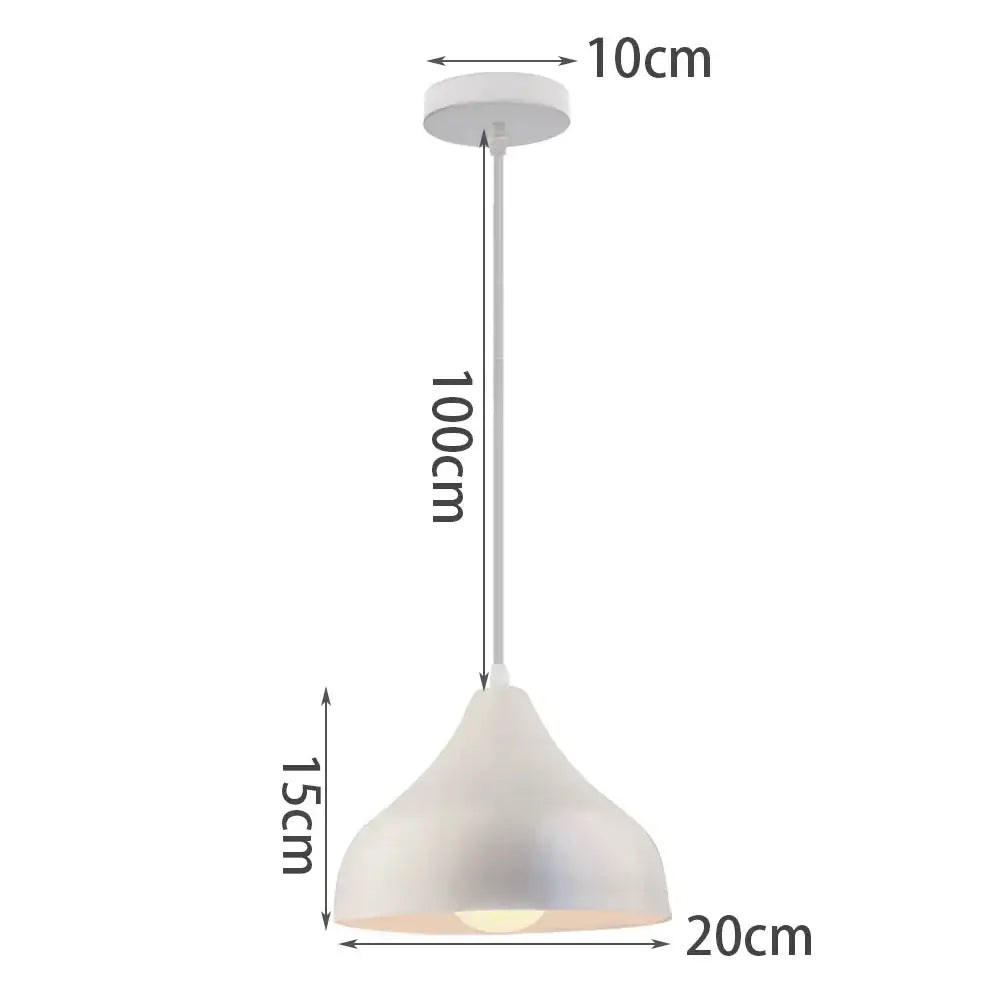 White matte pendant light with sleek conical shade and slim stem decorbites colorful nordic pendant for kitchen and dining room