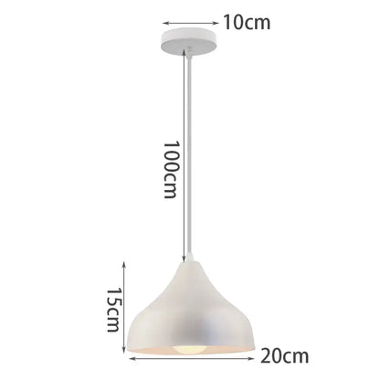 White matte pendant light with sleek conical shade and slim stem decorbites colorful nordic pendant for kitchen and dining room