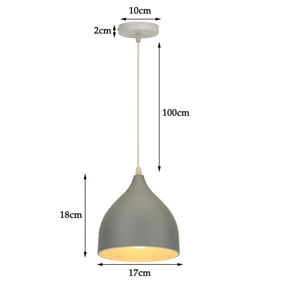 Modern gray matte pendant light with warm interior glow for kitchen and dining room decorbites colorful nordic pendant