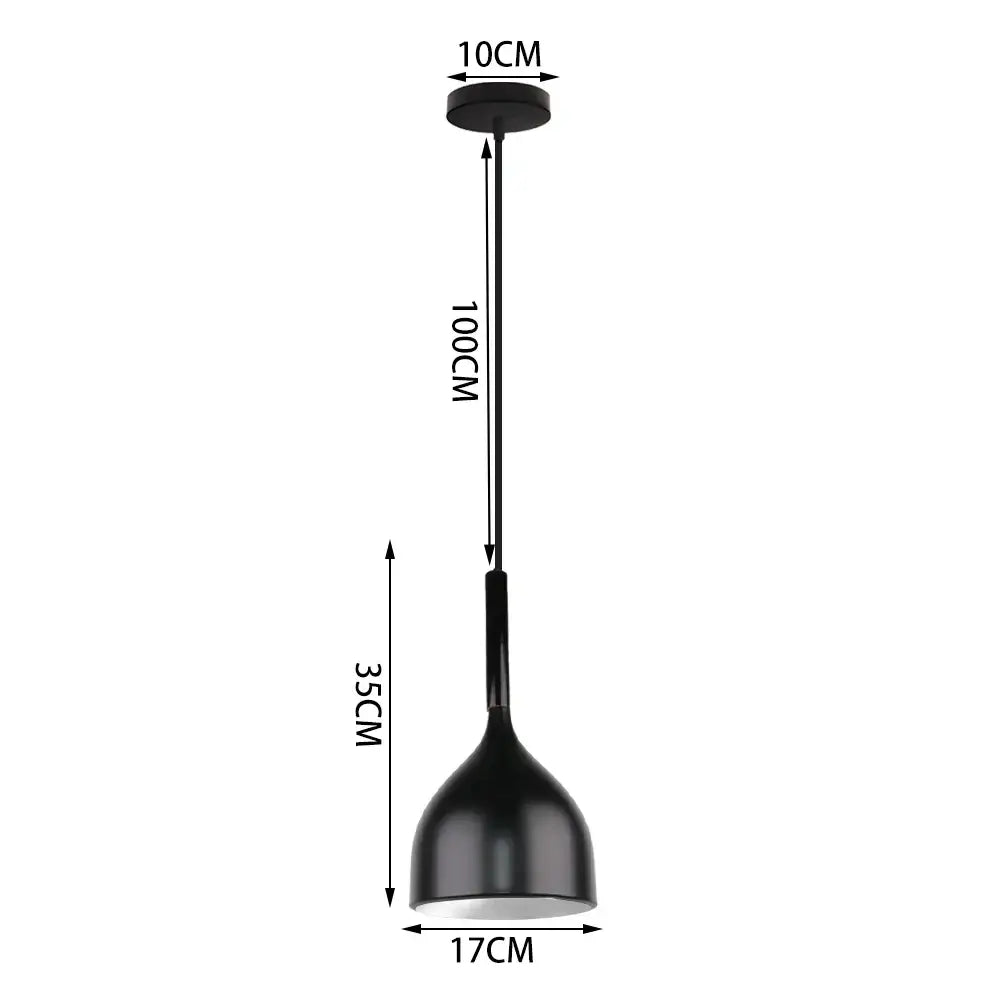 Black matte-finished pendant light with sleek modern design and cylindrical stem for decorbites colorful nordic pendant decor