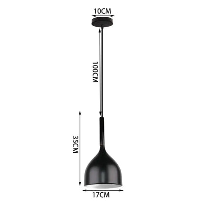 Black matte-finished pendant light with sleek modern design and cylindrical stem for decorbites colorful nordic pendant decor