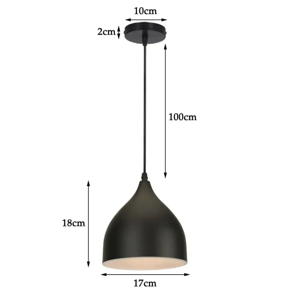 Modern matte colorful nordic pendant light black matte teardrop shade 100cm hanging length for kitchen decorbites colorful nordic pendant