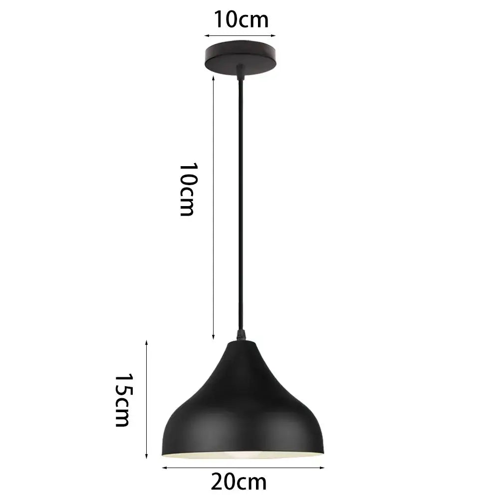 Modern matte colorful nordic pendant light with black matte conical shade and slender chain for kitchen and dining room decorbites colorful nordic pendant