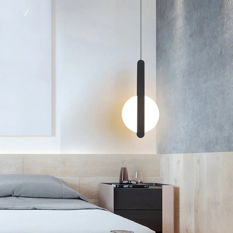 Modern Metal LED Pendant Light in Black or White - Decorbites