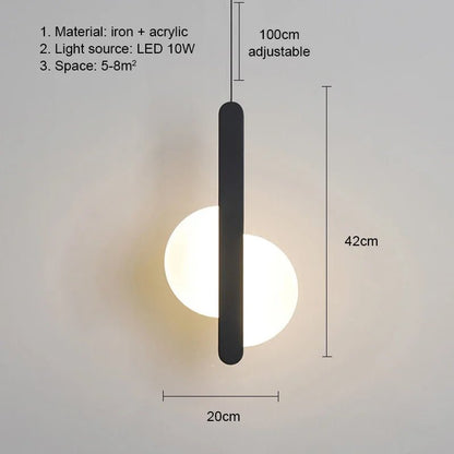 Modern Metal LED Pendant Light in Black or White - Decorbites