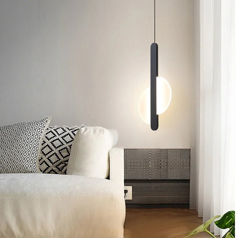 Modern Metal LED Pendant Light in Black or White - Decorbites