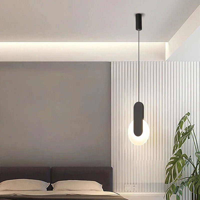 Modern Metal LED Pendant Light in Black or White - Decorbites