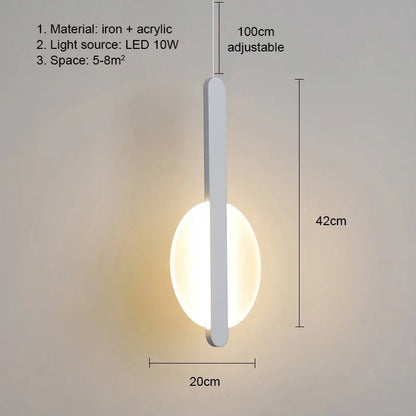 Modern Metal LED Pendant Light in Black or White - Decorbites