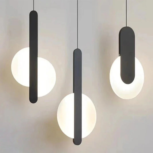 Modern Metal LED Pendant Light in Black or White - Decorbites