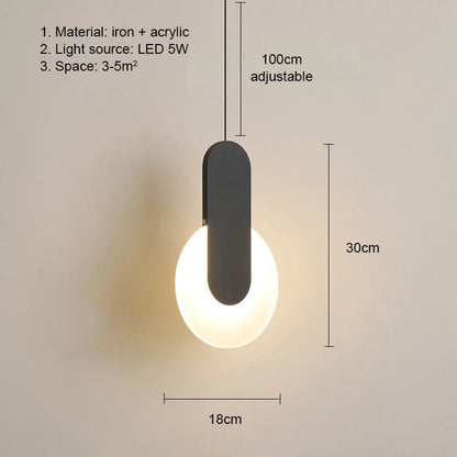 Modern Metal LED Pendant Light in Black or White - Decorbites