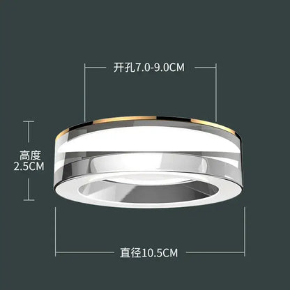 Modern metallic crystal led ceiling spotlight with sleek chrome finish gold trim and integrated decorbites crystal led ring