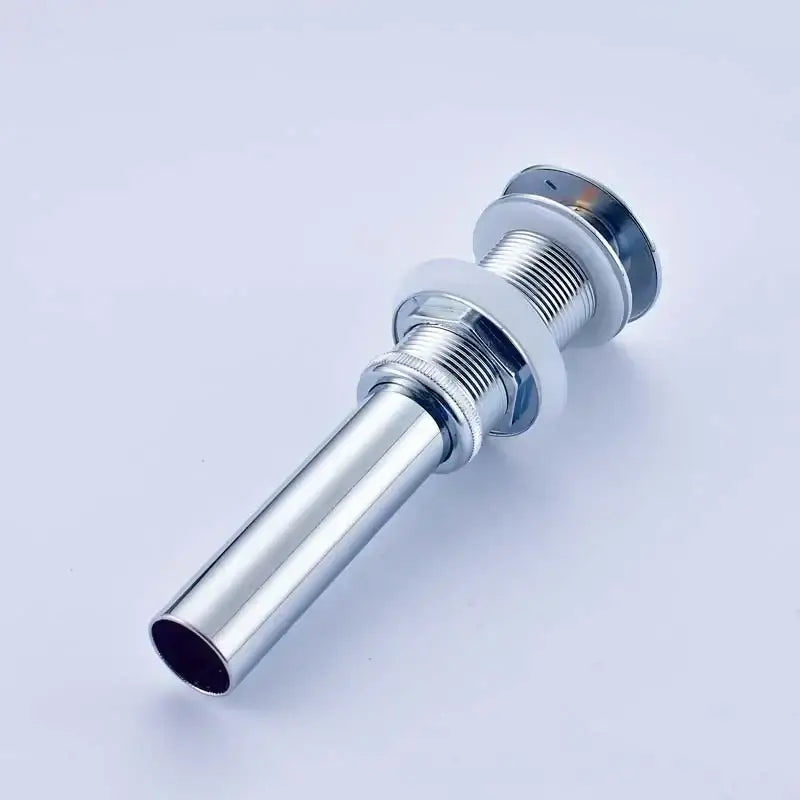 Modern metallic pop up bathroom basin waste with chrome finish and threaded connections for decorbites bathroom basin