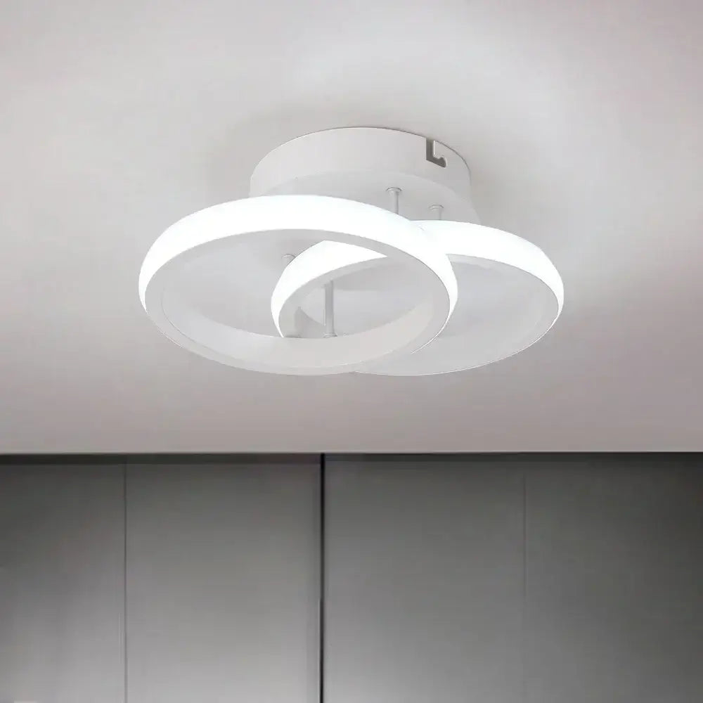 Modern minimalist black acrylic led ceiling lamp with two interlocking white led rings for bedroom decorbites acrylic led ceiling light