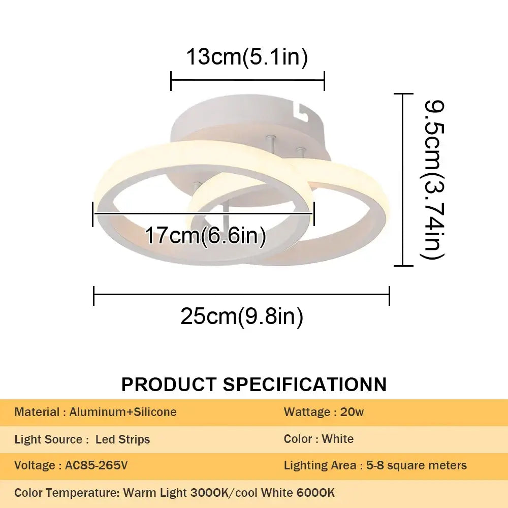 Modern minimalist black acrylic led ceiling lamp featuring a white led ring with aluminum and silicone decorbites acrylic led design
