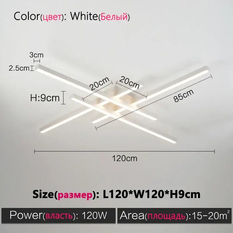White modern minimalist black chandelier led ceiling light with sleek geometric intersecting rectangular bars for living room decorbites black chandelier