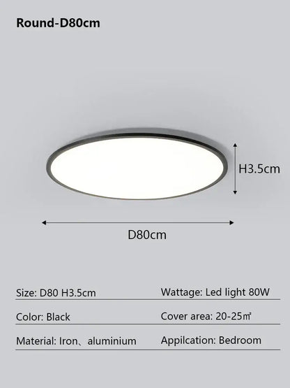 Modern minimalist black led ceiling lamp with sleek iron and aluminum frame for bedroom use by decorbites led ceiling lamp