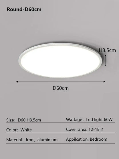 Modern minimalist black iron and aluminum led ceiling lamp with white round light for bedroom and living room decorbites ceiling lamp