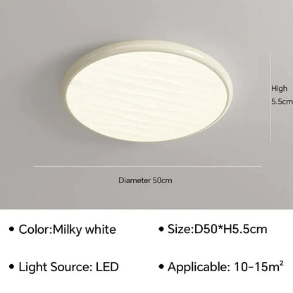 Modern minimalist black decorbites led ceiling light with milky white textured surface for bedroom use with remote control