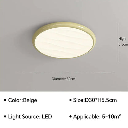 Modern minimalist black led ceiling light with beige circular diffuser and rounded frame for bedroom decorbites led ceiling