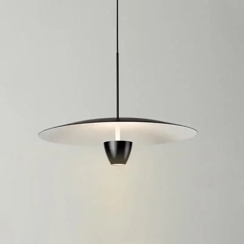 Modern minimalist black led pendant light with sleek disc-shaped shade ideal for dining room decorbites black led hanging