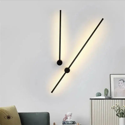 Modern minimalist black led strip wall lamp with sleek design and warm ambient lighting for staircase decorbites led strip