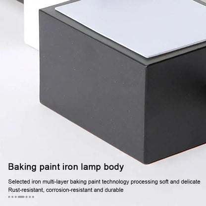 Black baking paint iron lamp body with smooth matte finish and precise edges in decorbites led ceiling bedroom light