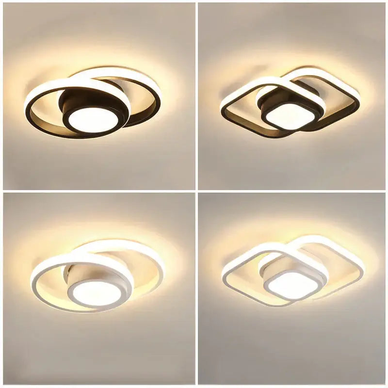 Modern minimalist black and white led ceiling lamp with sleek circular and square frames for bedroom decorbites led ceiling lighting