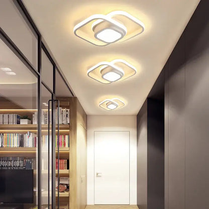 Modern minimalist black and white led ceiling lamp with sleek white frame and warm light for bedroom decorbites led ceiling lighting