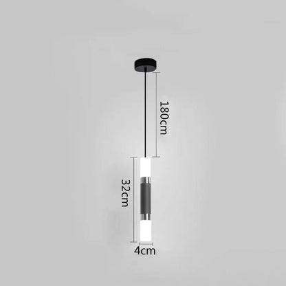 Modern minimalist black and white ring pendant lamp with sleek cylindrical design for dining room decorbites black ring pendant lamp