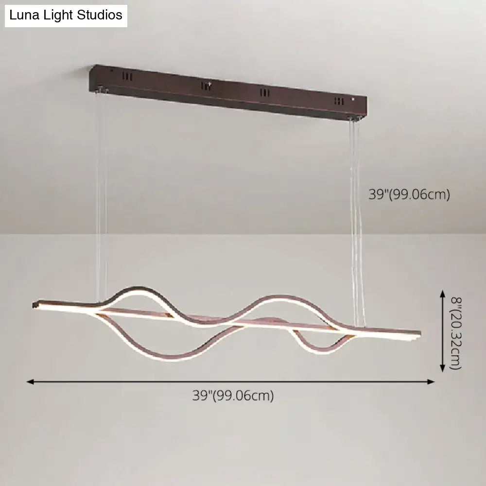 Modern minimalist black and white ceiling light with bronze finish chain cord and adjustable color temperature for kitchen pendant