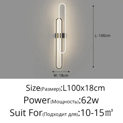 Modern minimalist decorbites led wall sconce with sleek curved design and warm ambient lighting for bedroom use