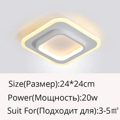 Modern square decorbites led ceiling light with layered warm led lighting and sleek gray plastic housing for living room decor