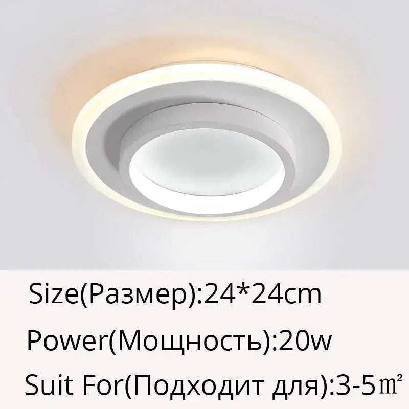 Modern minimalist white led ceiling light with concentric rings and warm glow for living room decorbites led ceiling light