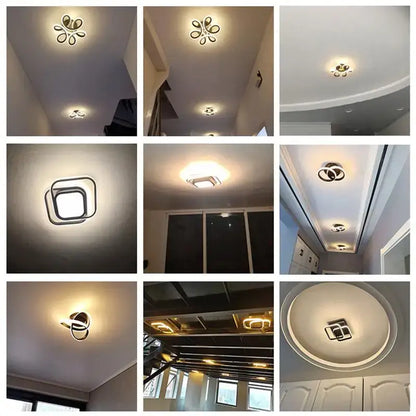 Modern minimalist gold led ceiling light with curved arms and warm white illumination, perfect for living room decorbites led ceiling