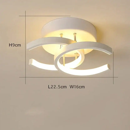 Modern minimalist gold led ceiling light with sleek curved arms and warm glow for living room decorbites led ceiling light