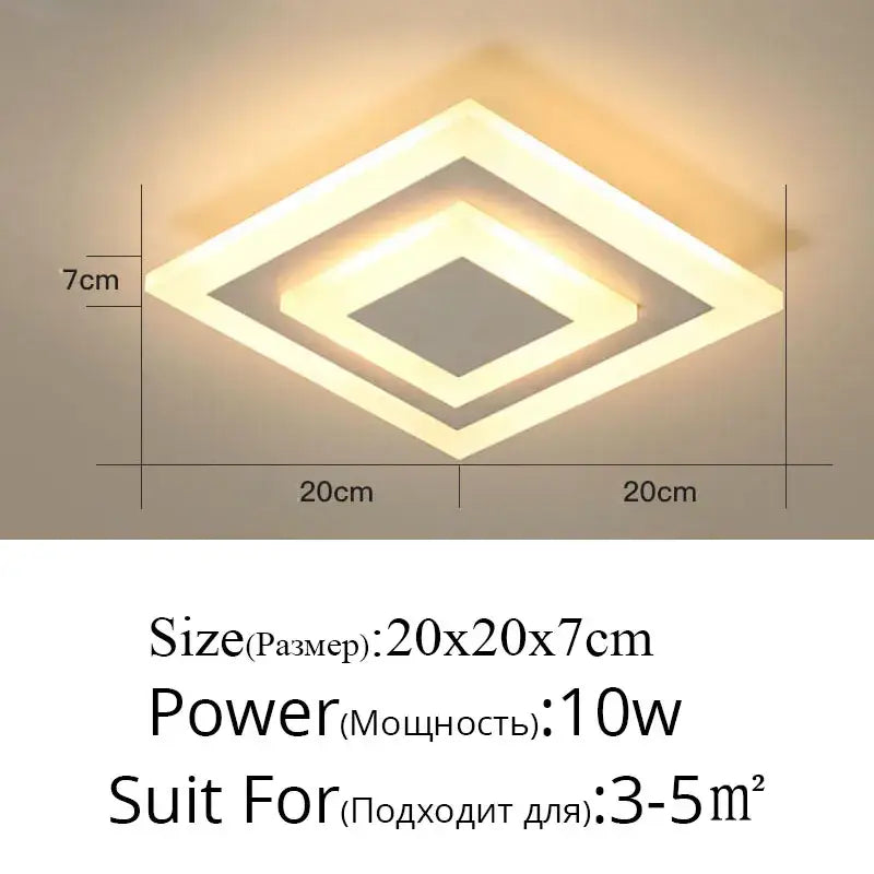 Modern minimalist gold led ceiling light with layered diamond design emitting warm white illumination for living room decorbites led ceiling