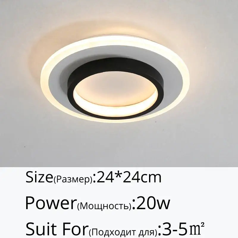 Modern minimalist gold led ceiling light with sleek black and white circular rings for warm ambient decorbites led ceiling use
