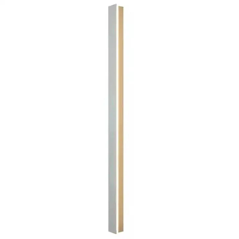 Modern minimalist led white wall lamp with sleek white and gold metallic finish for bedroom ambient lighting by decorbites
