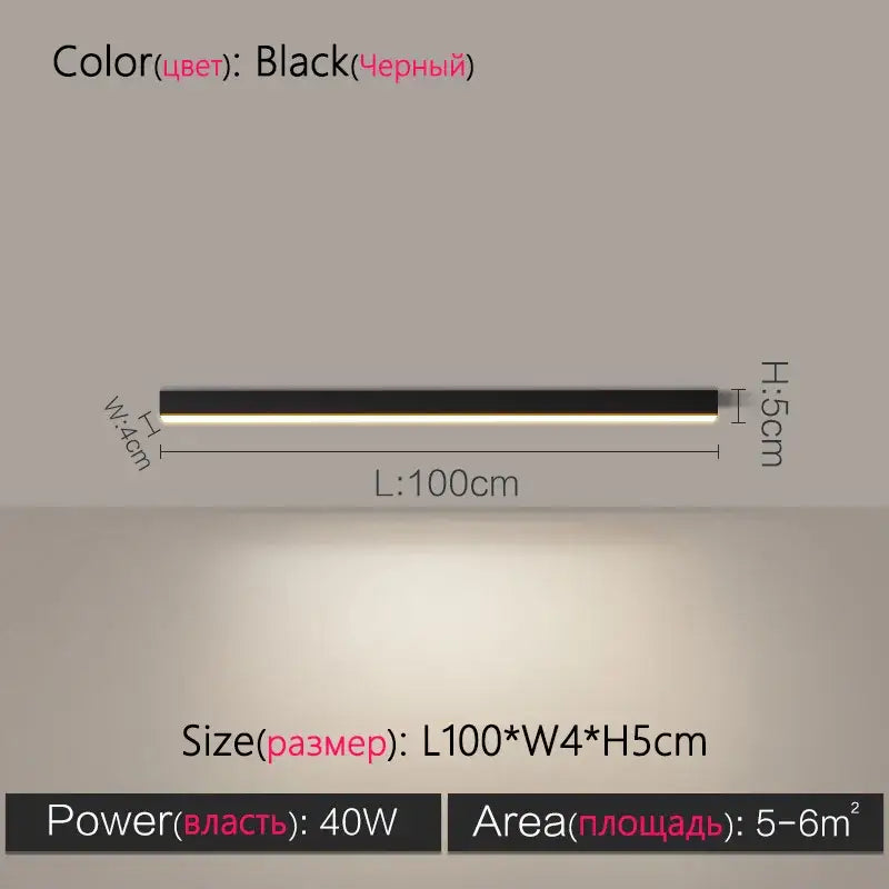 Black rectangular led ceiling lamp with slim profile and warm light emission for modern minimalist living room decorbites led ceiling