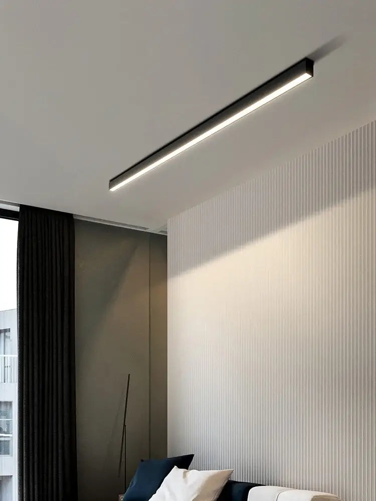 Modern minimalist black linear led ceiling lamp with sleek design ideal for living room decorbites led ceiling lighting