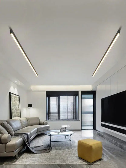 Modern minimalist linear led ceiling lamp with sleek white design for living room by decorbites led ceiling lamp