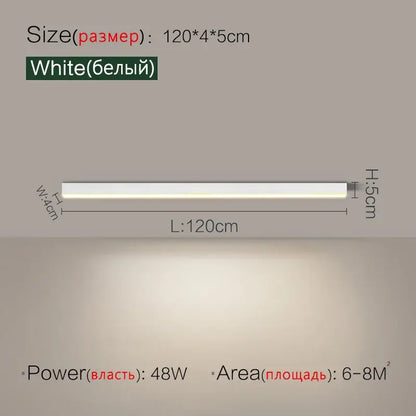 Modern minimalist white led ceiling light 120cm slim profile for stylish living room decorbites led ceiling lighting