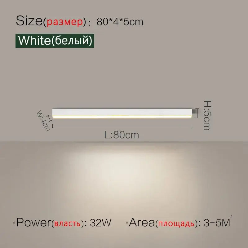 Modern minimalist white led ceiling light 80cm slim profile for living room decorbites led ceiling lighting